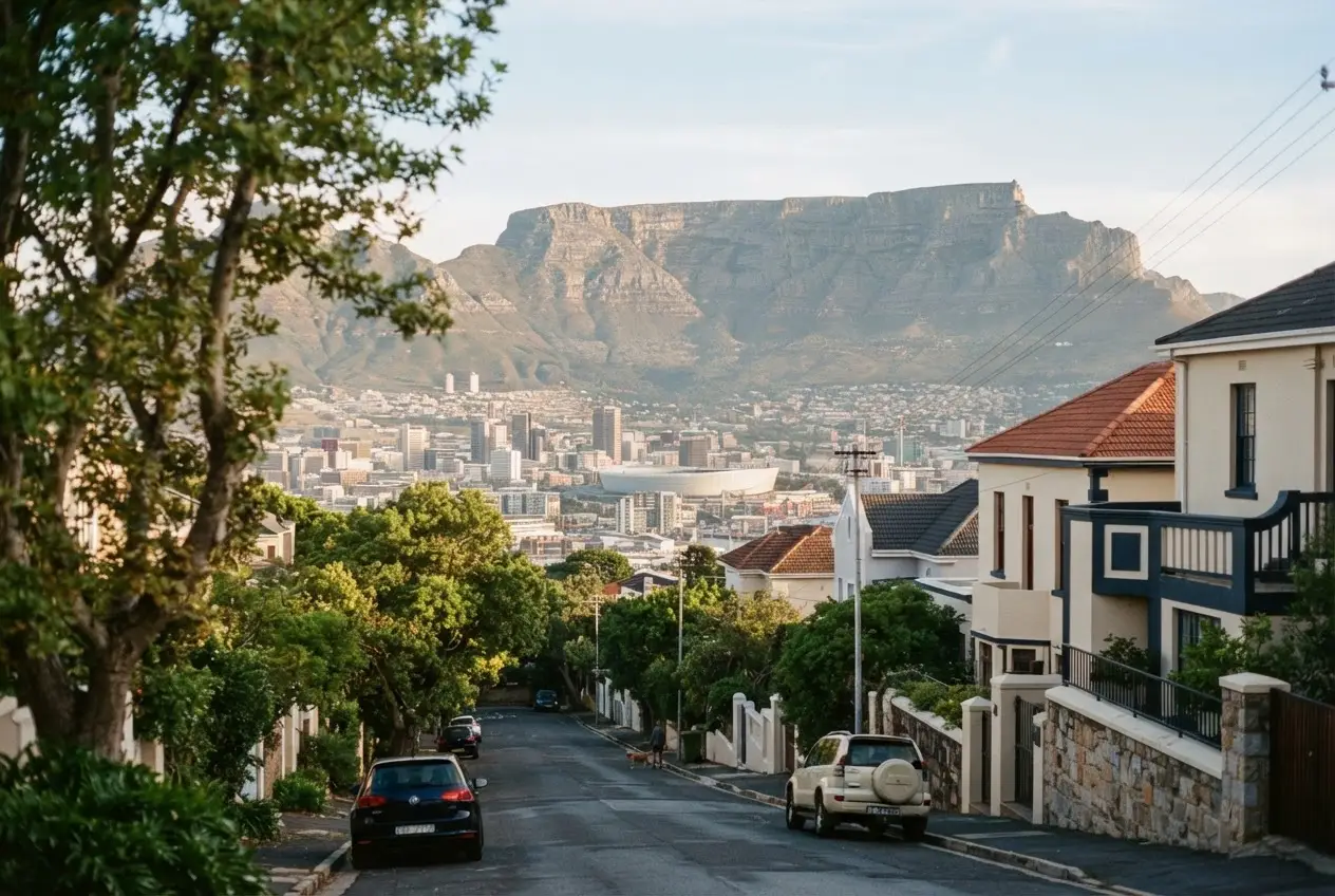 Pretoria city skyline with the Union Buildings in soft morning light