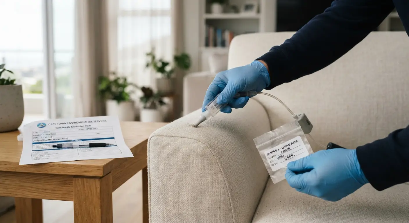 Dust sample collection for DNA-based mold testing in a Pretoria home